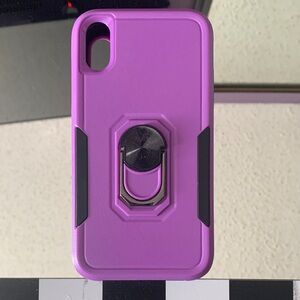 XR- Purple Phone Case with Ring Holder
